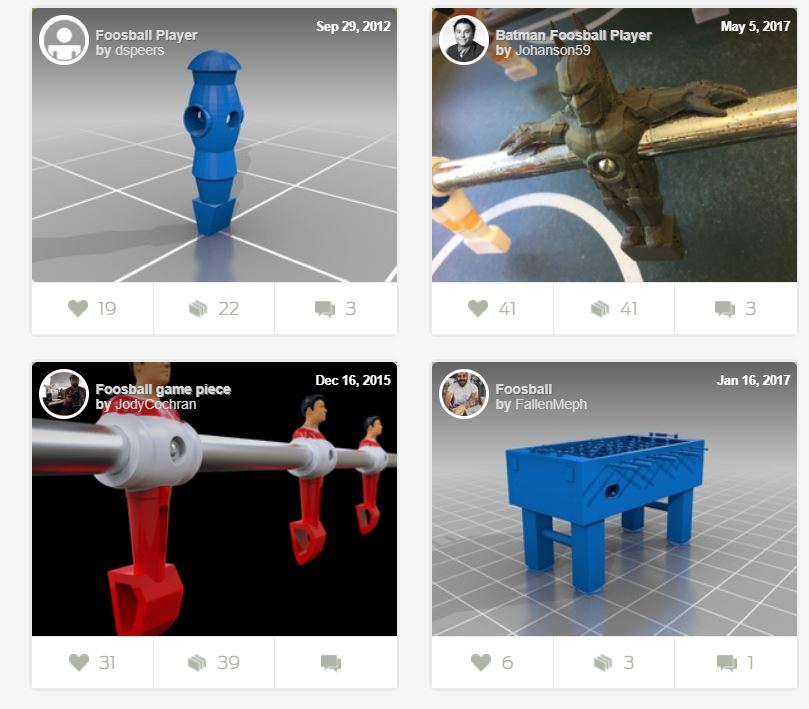 Screenshot from www.thingiverse.com
